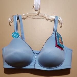 Vanity Fair Body Caress Blue Full Coverage Bra Size 42C